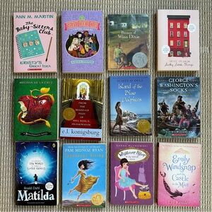 12 Scholastic Chapter Books Matilda Emily Windsnap Babysitters Club Book Set